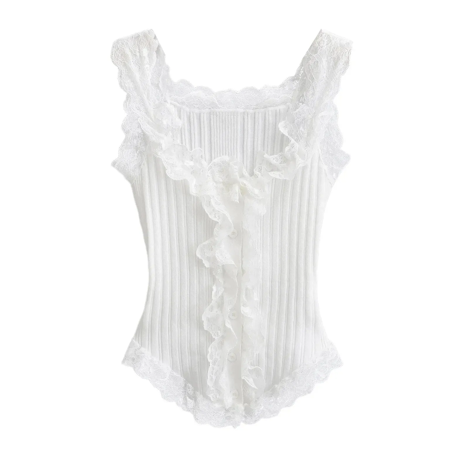 Advbridge Summer outfits lace knit camisole top