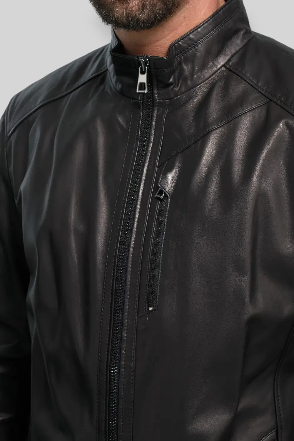 Alberto Leather Utility Jacket