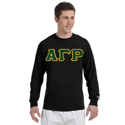 Alpha Gamma Rho Greek Champion Long-Sleeve Tee - Champion CC8C - TWILL