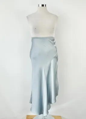 Anine Bing Ice Blue Bias Cut Silk Maxi Skirt - AU10/12