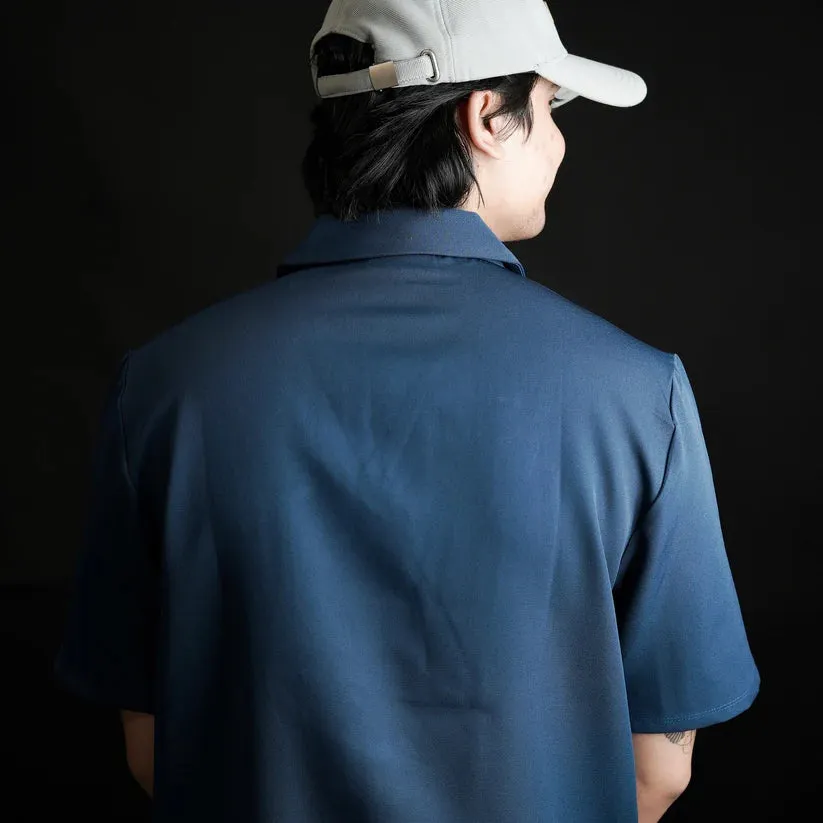 Aqua Blue Bowling Oversize Shirt