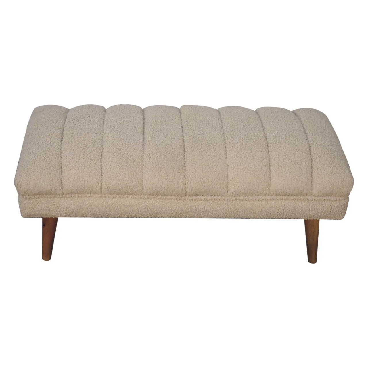 Artisan Cream Boucle Puffer Bench