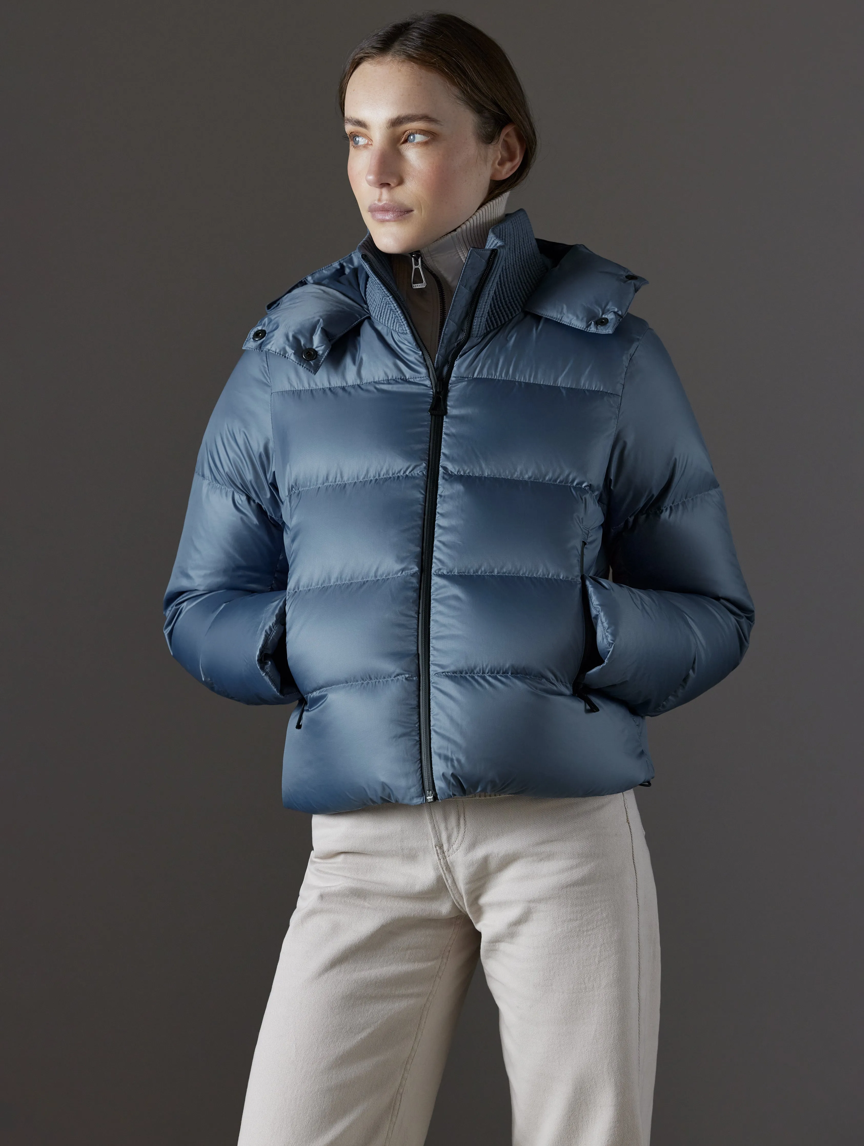 Aura Puffer Jacket - Portal Blue