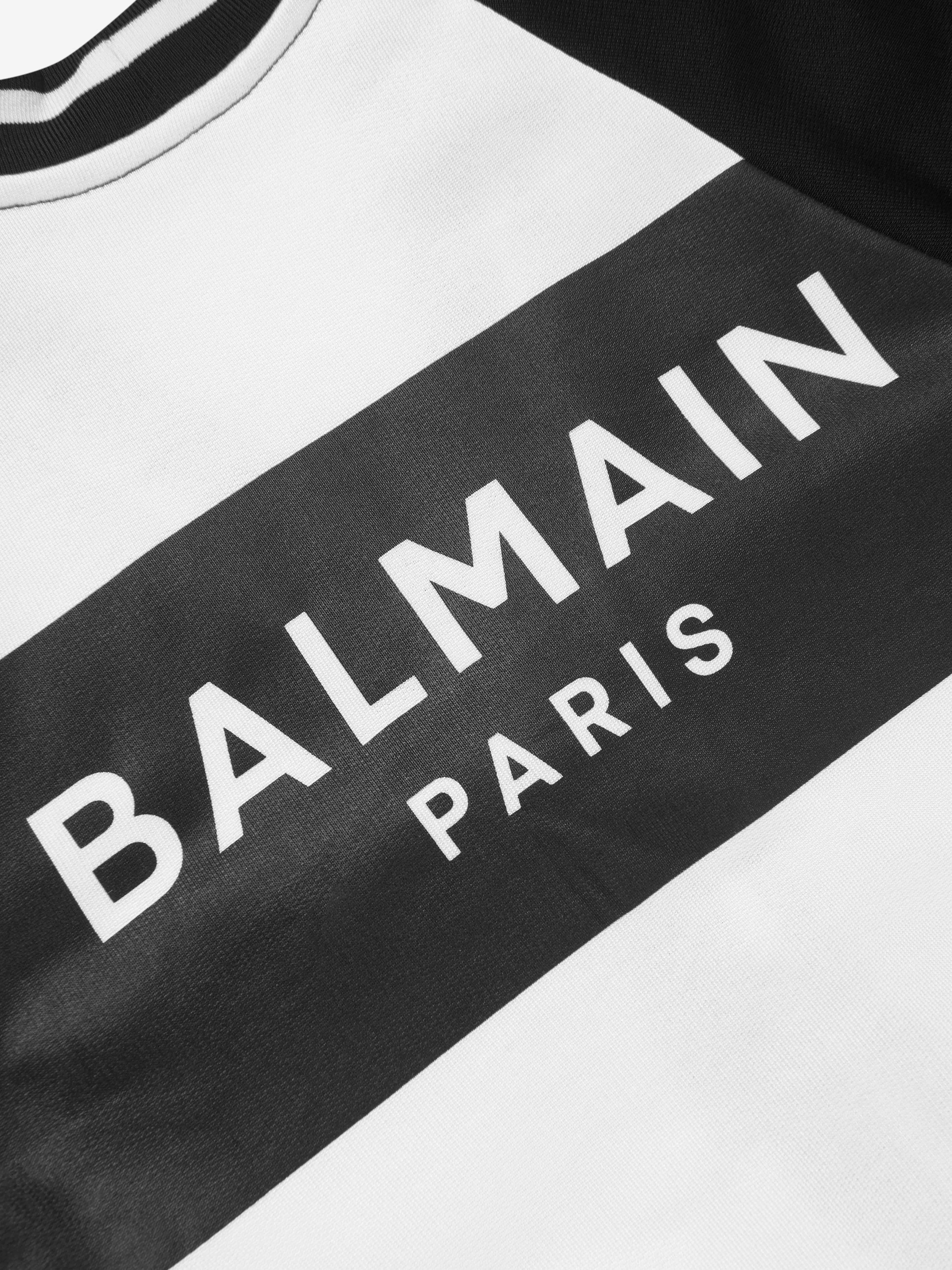 Balmain Girls Logo Cardigan in White