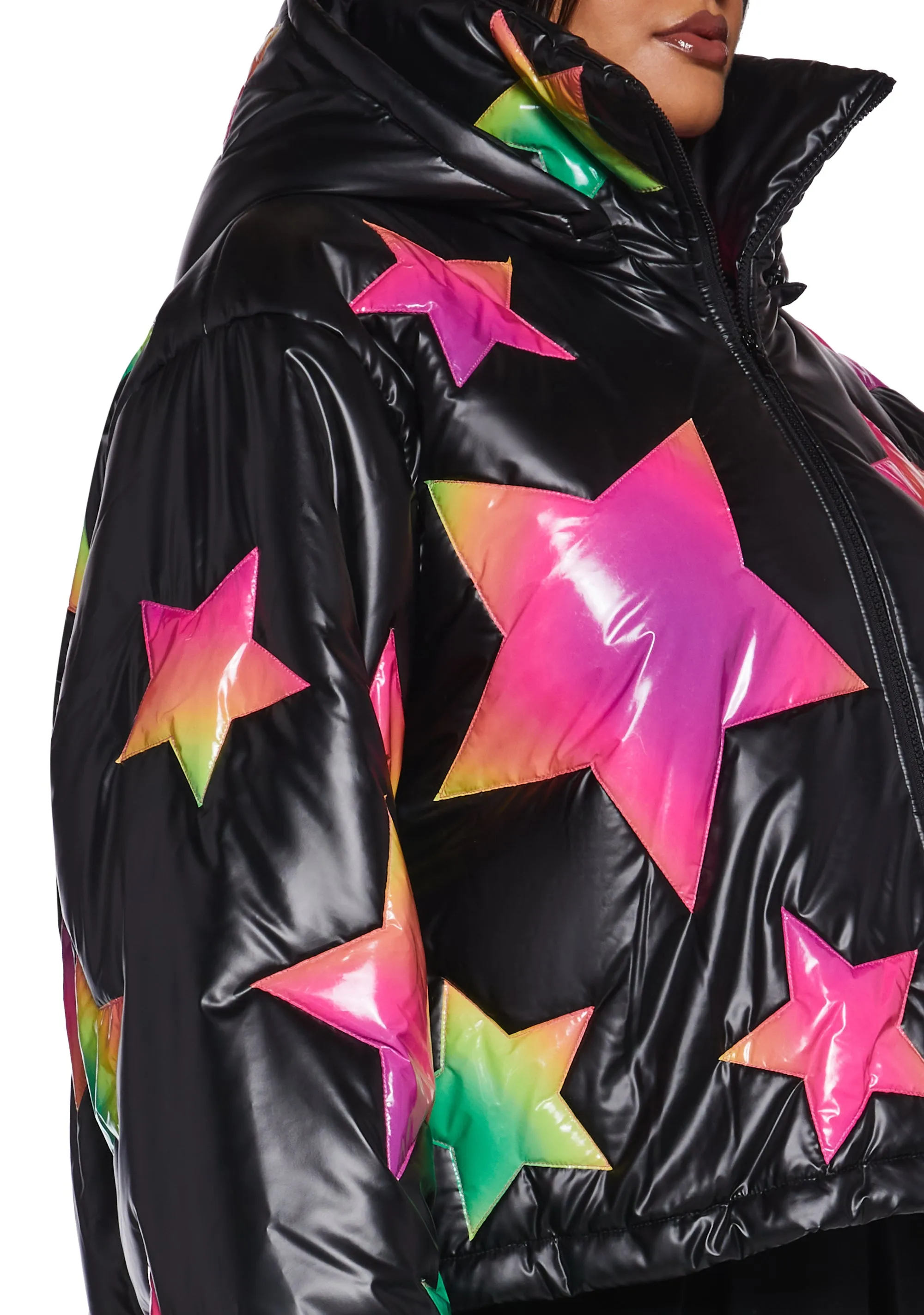 Beyond The Stars Puffer Jacket- Ombre