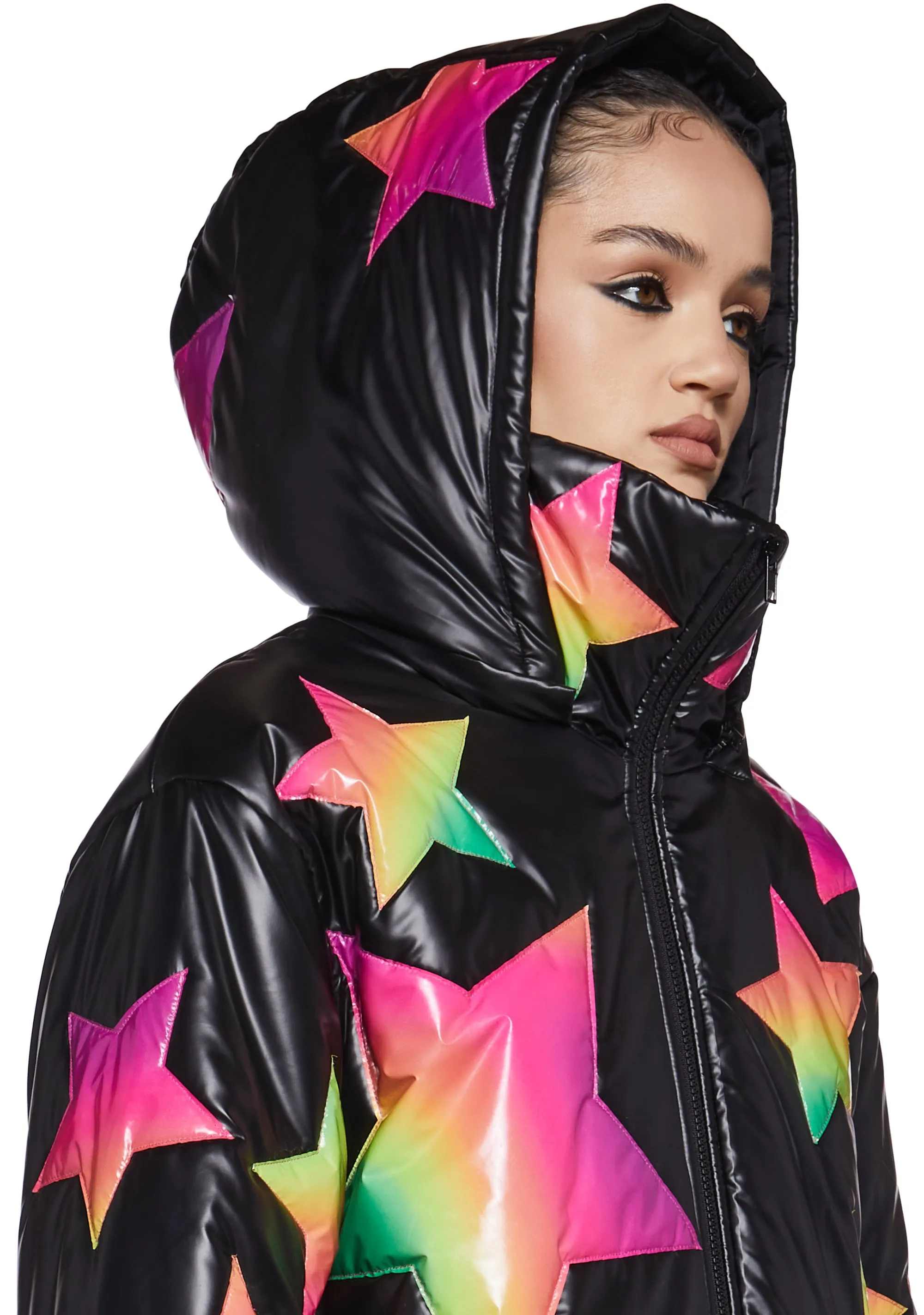 Beyond The Stars Puffer Jacket- Ombre