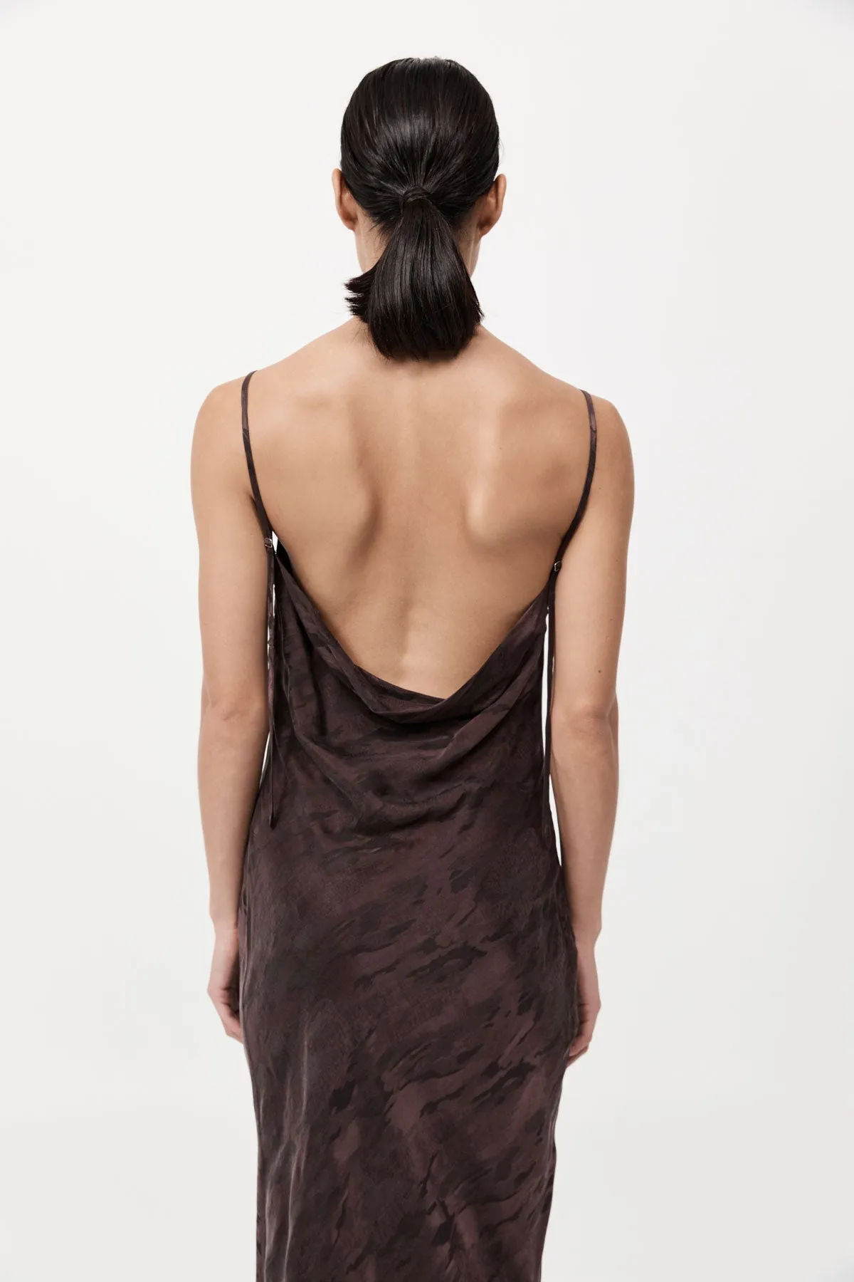 Bias Slip Dress - Chocolate Plum