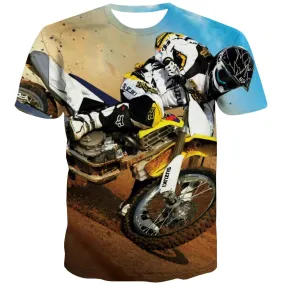 Bicycle T-shirt Men Metal T-shirts Graphic City Tshirt Printed Psychedelic Tshirt Anime