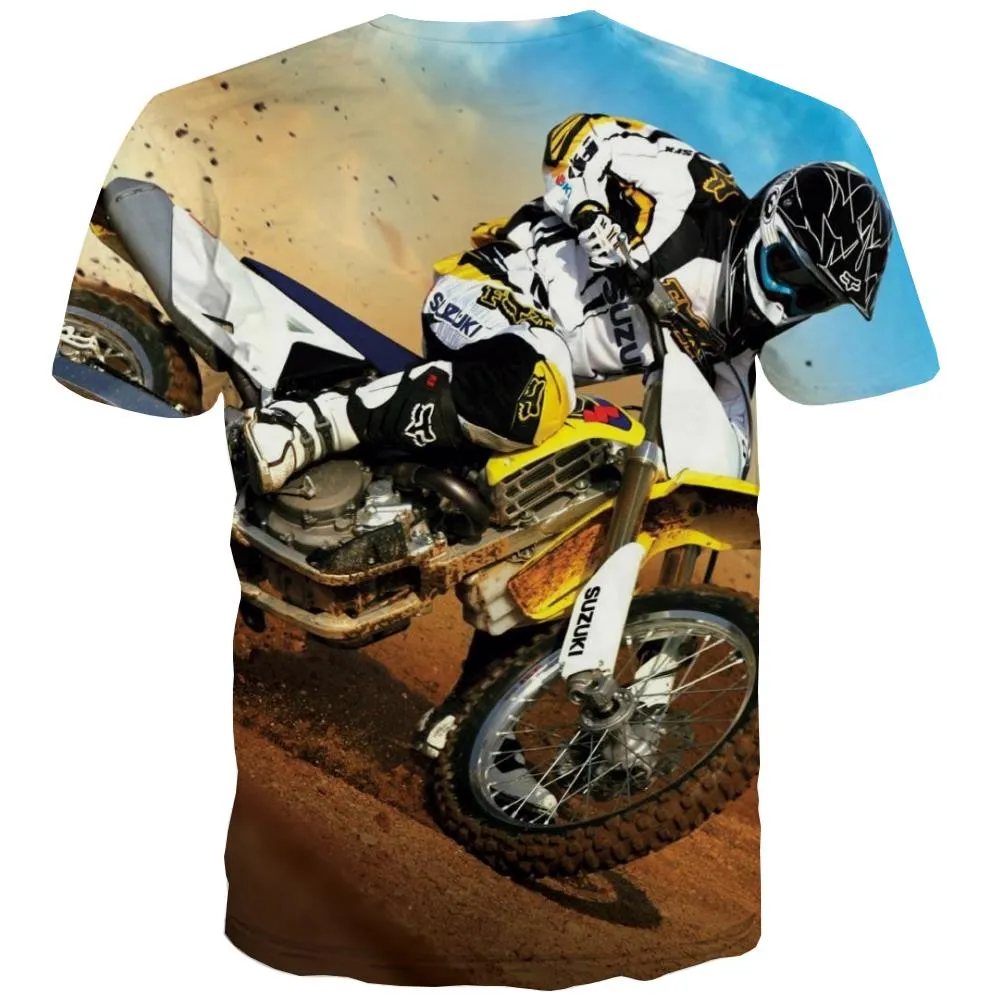 Bicycle T-shirt Men Metal T-shirts Graphic City Tshirt Printed Psychedelic Tshirt Anime