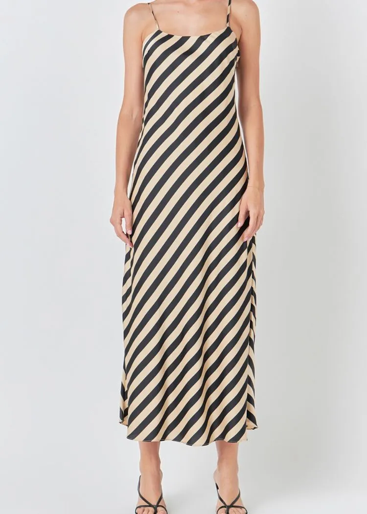 Blaire Stripped Maxi Slip Dress ***FINAL SALE***