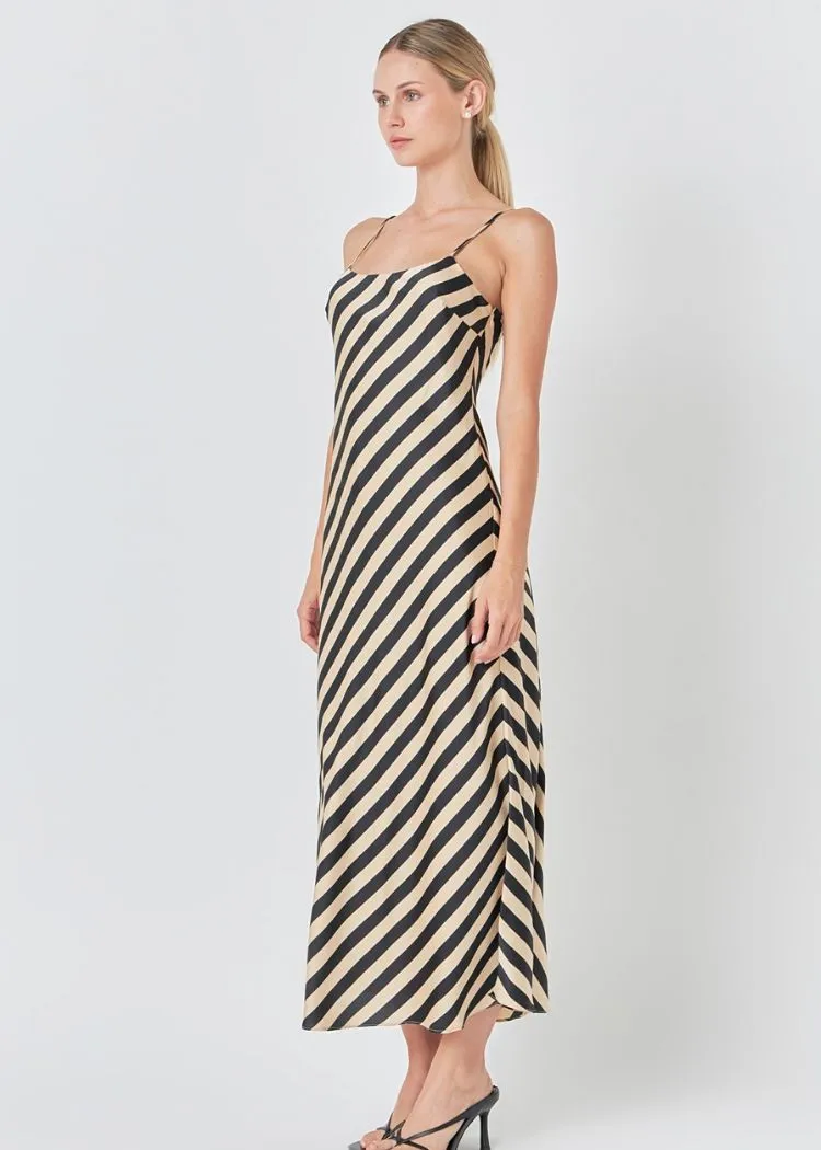 Blaire Stripped Maxi Slip Dress ***FINAL SALE***