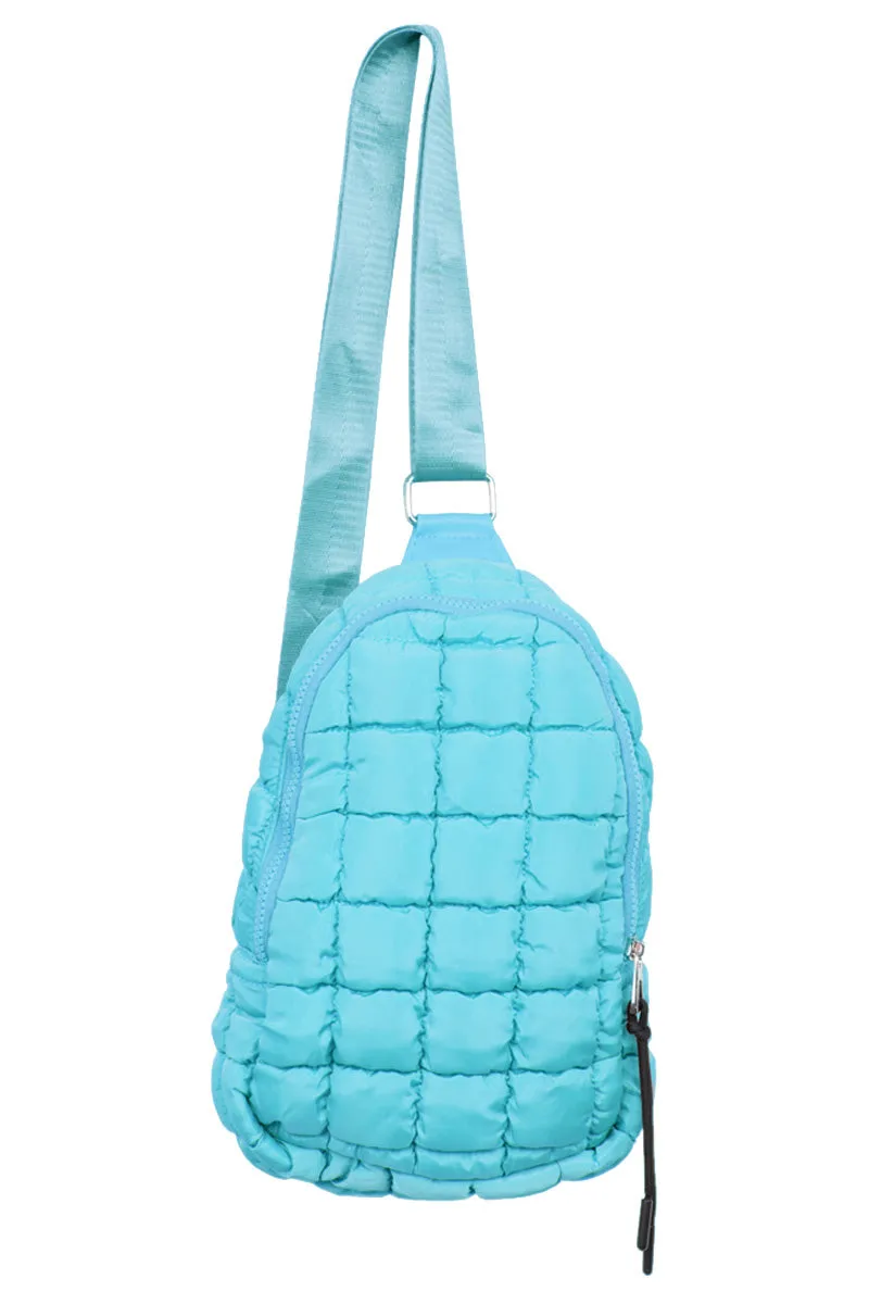 Blue Wholesale Quilted Sling Bag for Women