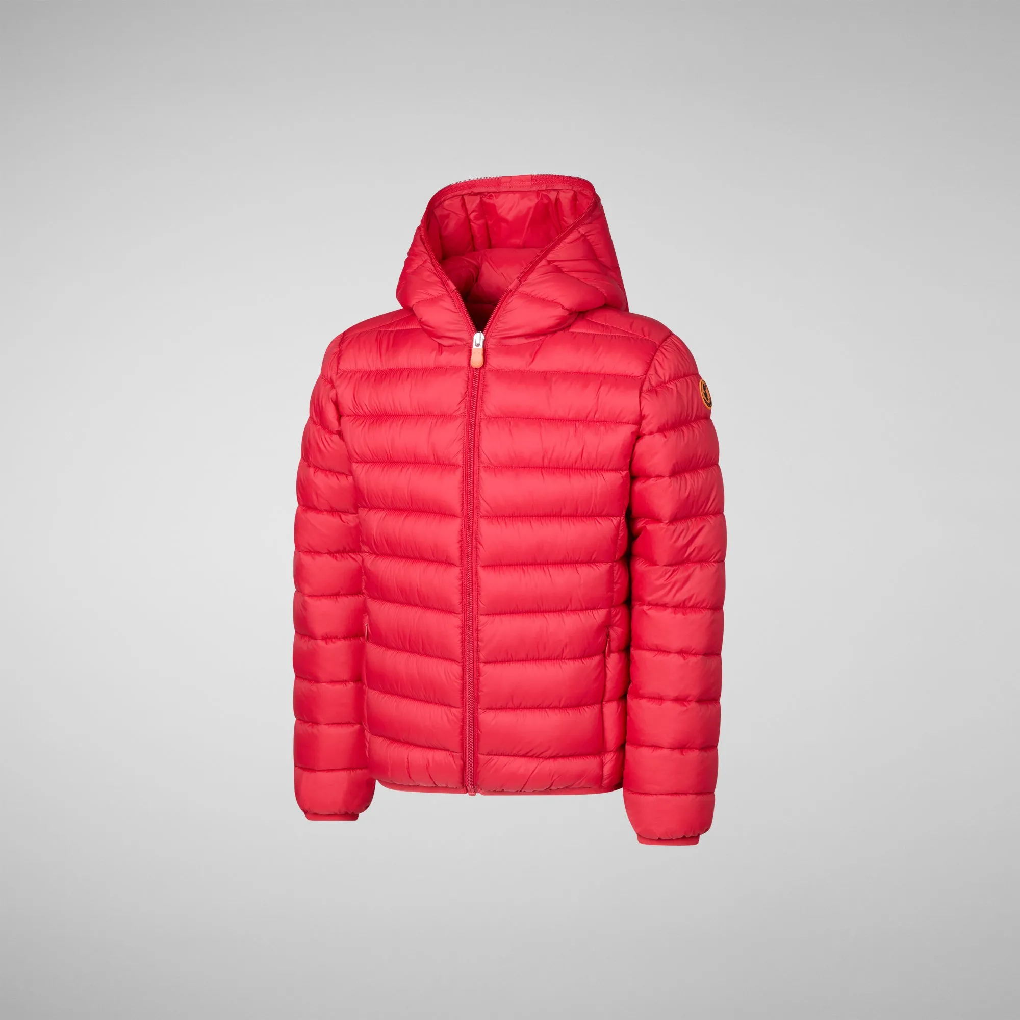 Boys' animal free puffer jacket Dony in tango red