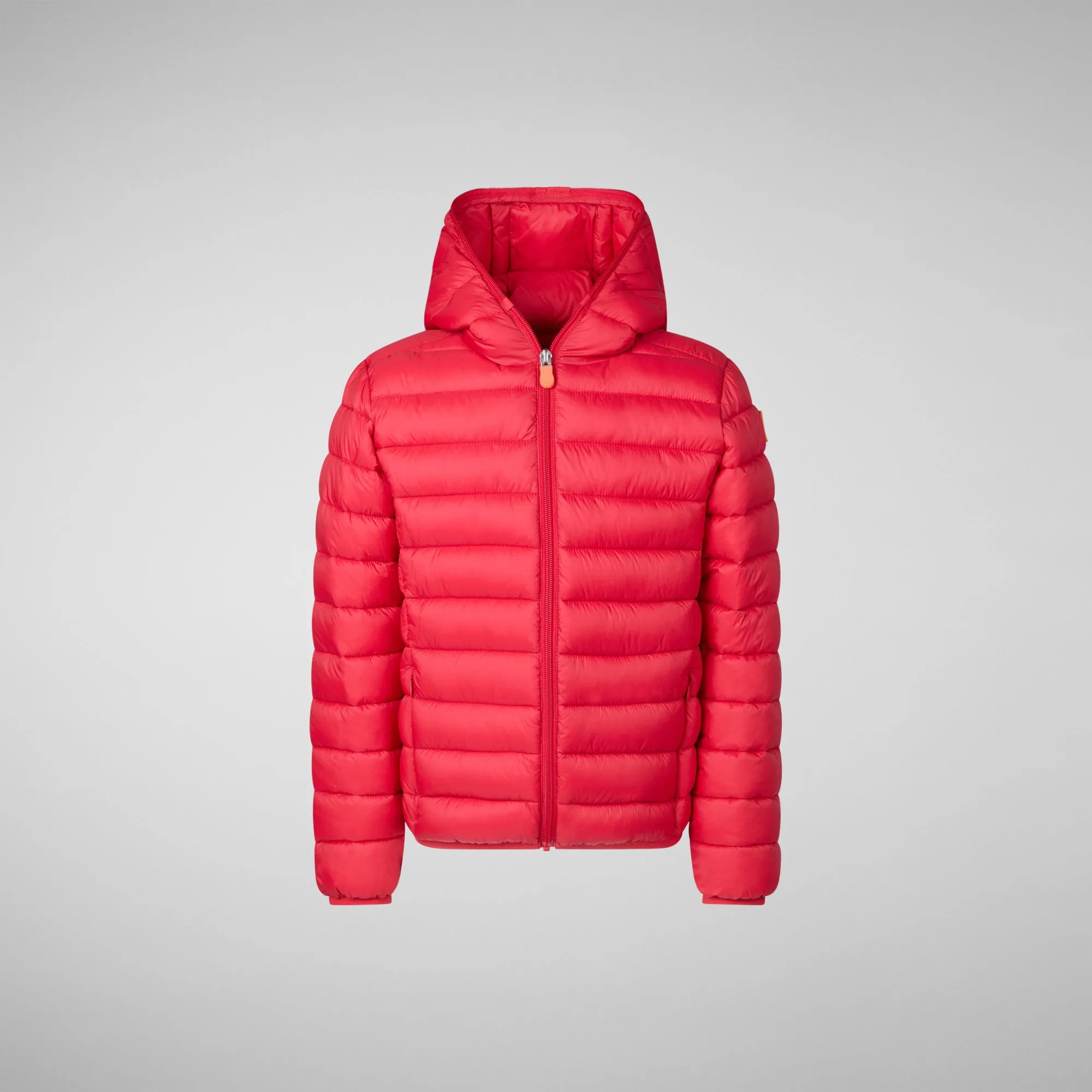 Boys' animal free puffer jacket Dony in tango red