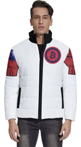 Burma Bitcoin Puffer Bubble Jacket Coat For Daniel