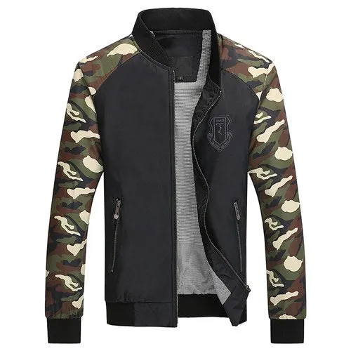 Camouflage Spliced Hip Hop Jacket