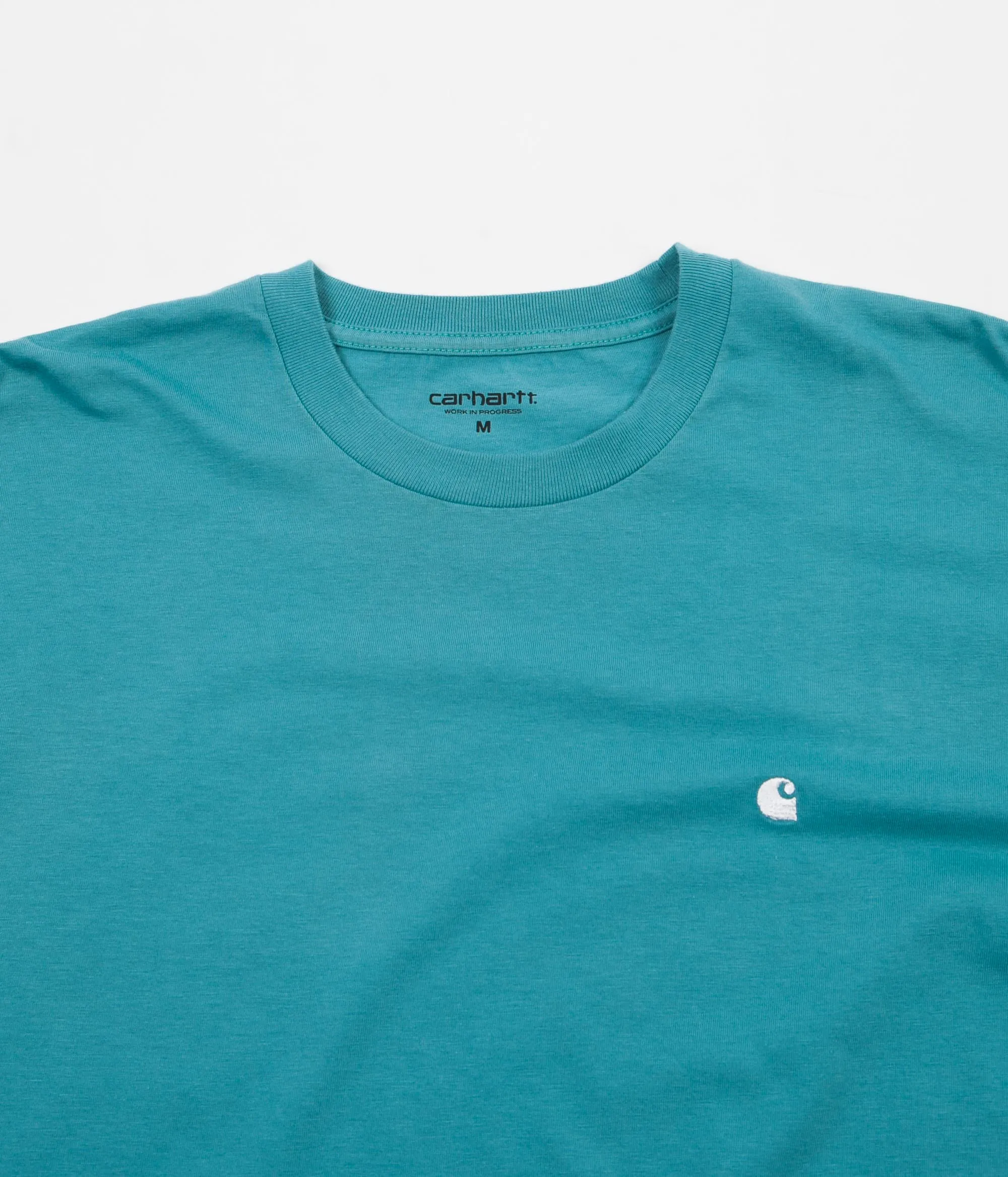 Carhartt Madison Long Sleeve T-Shirt - Soft Teal / White