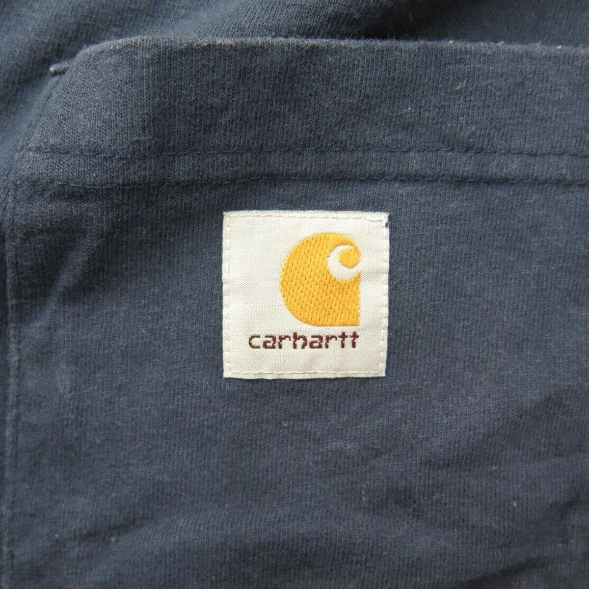 Carhartt Shirt Mens 4XL Blue Short Sleeve 100% Cotton Crew Neck Tee Logo Pocket