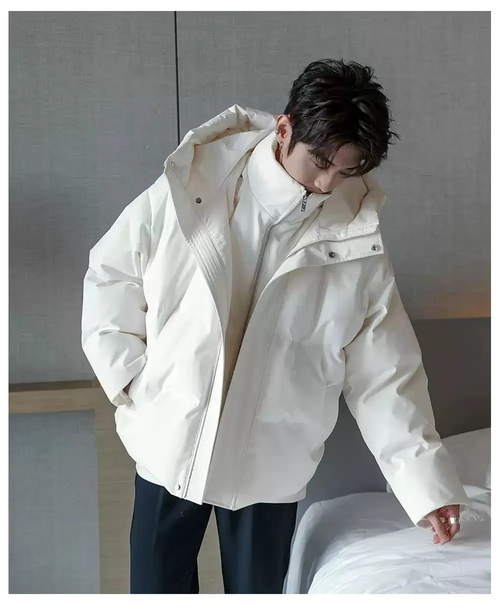 Chuan Two-Piece High Collar Hooded Puffer Jacket