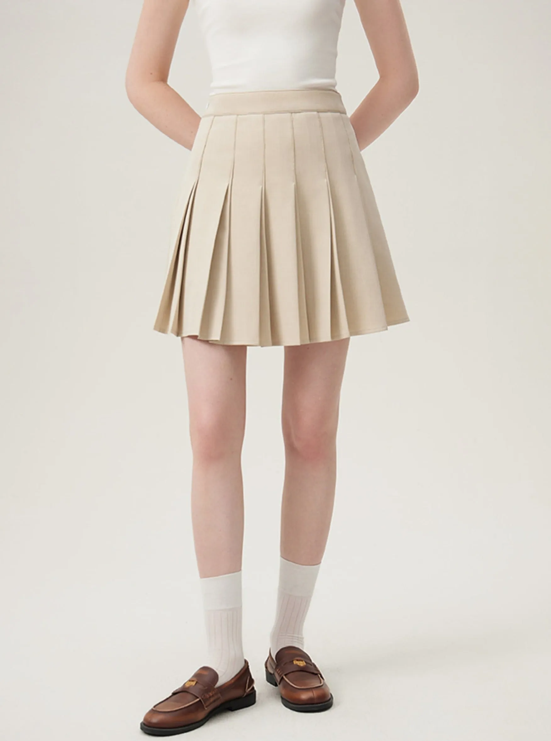 College A-Line Pleated Skirt