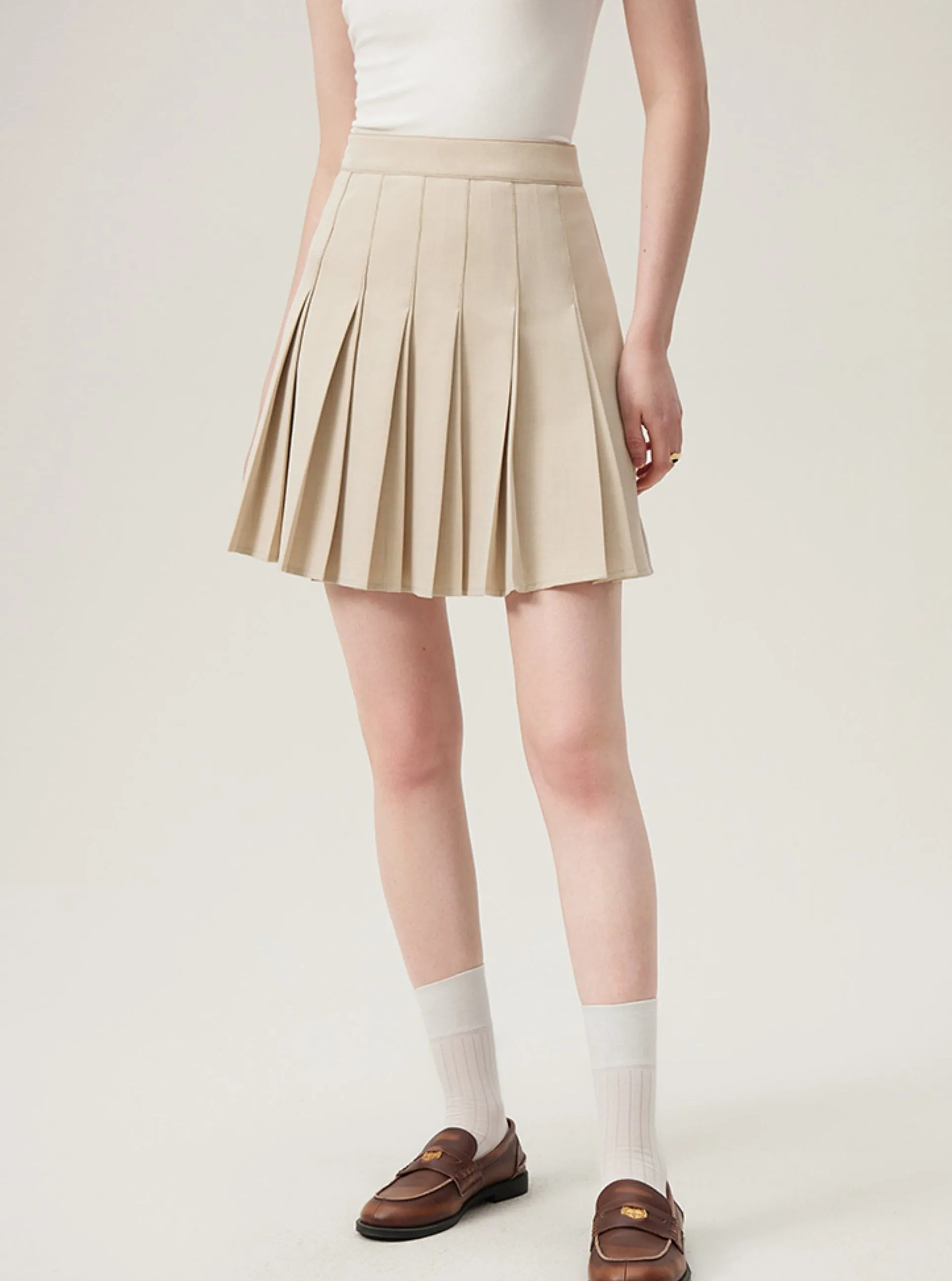 College A-Line Pleated Skirt