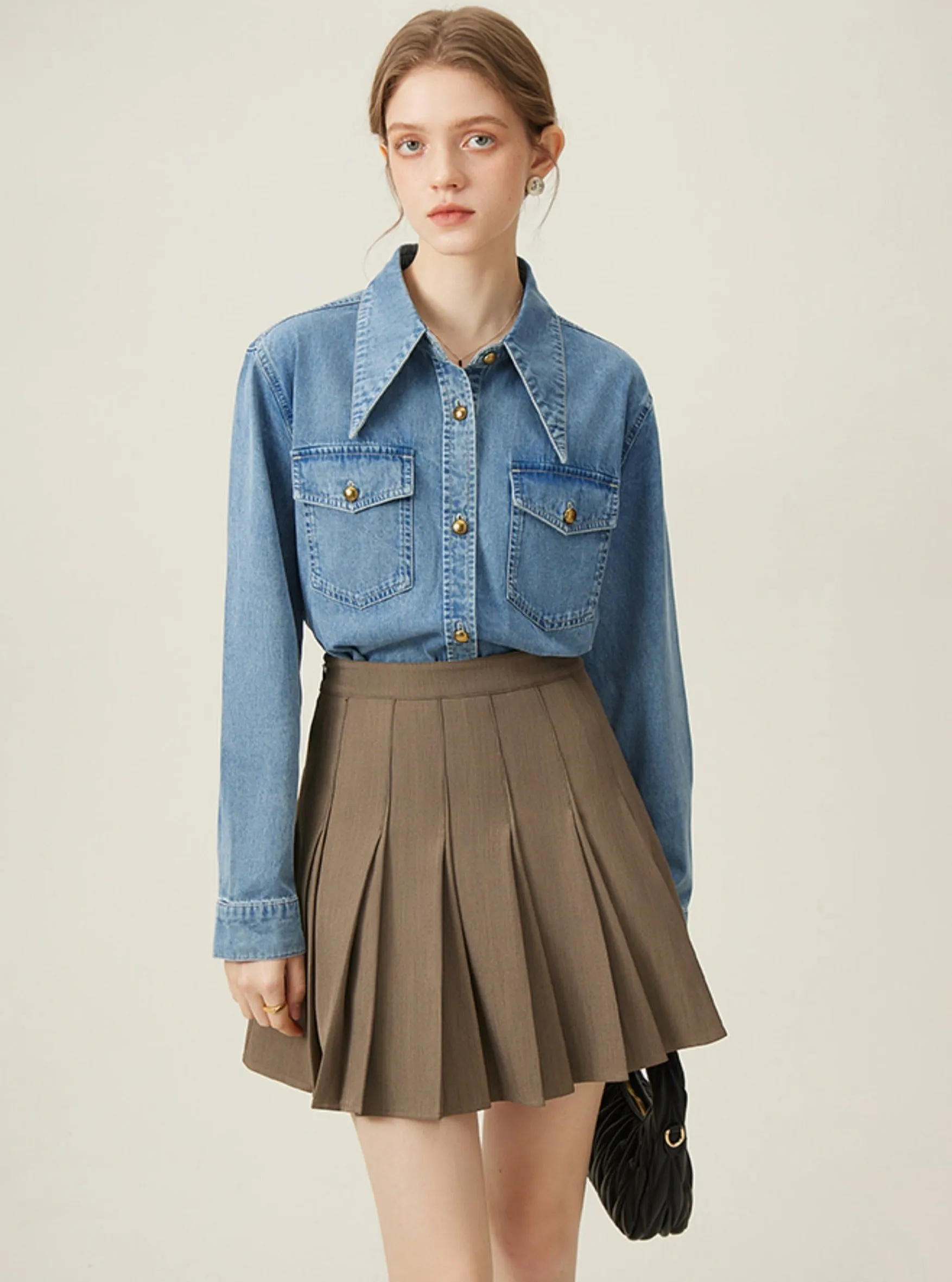 College A-Line Pleated Skirt