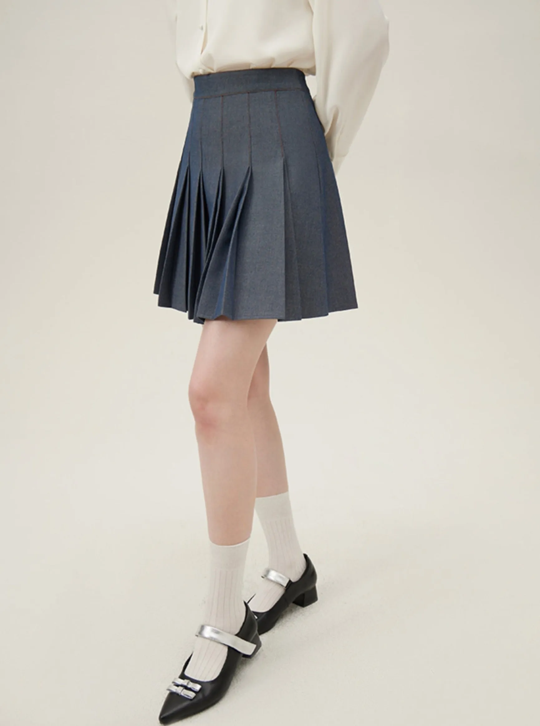 College A-Line Pleated Skirt