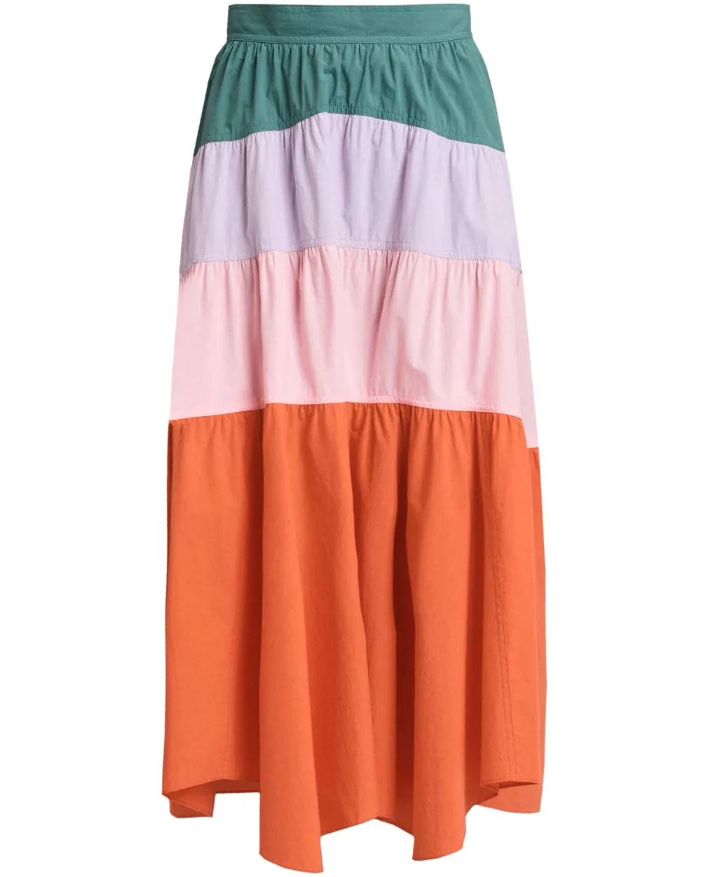 Color Block Katalina Midi Skirt