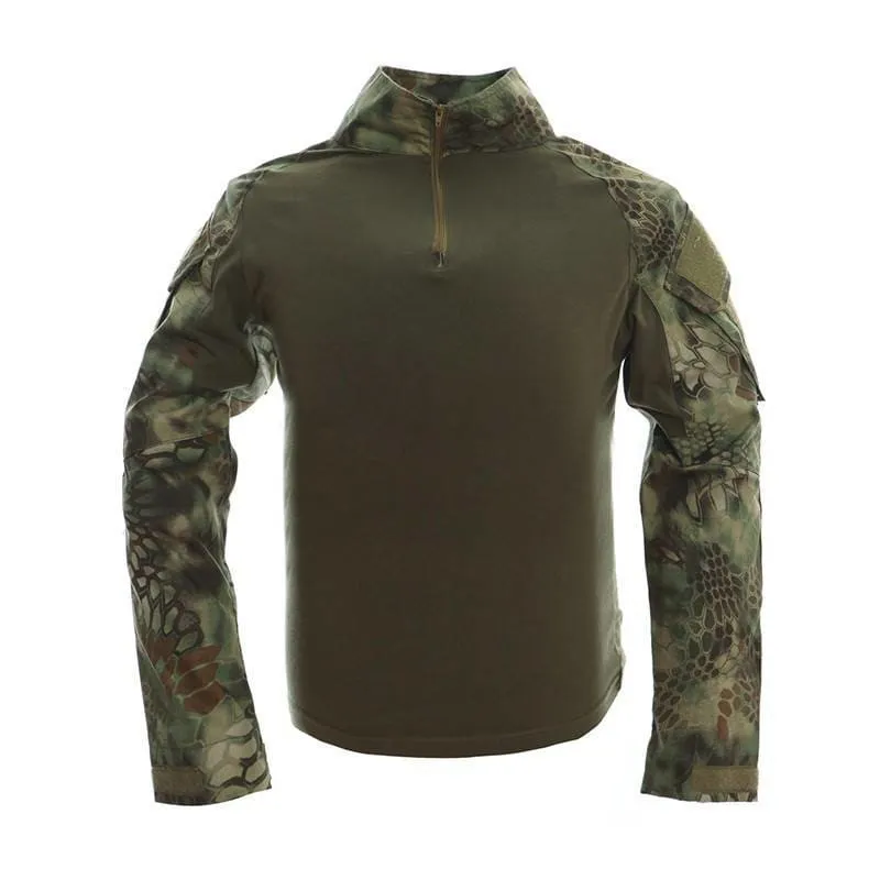 Cute Long-Sleeved Camouflage Cotton Men’s T-Shirt