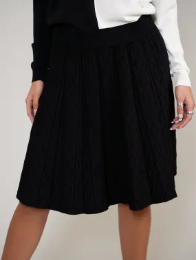 Diamond Pleated Aline Skirt