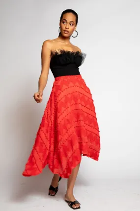 Dorset Skirt - Red Pom Pom