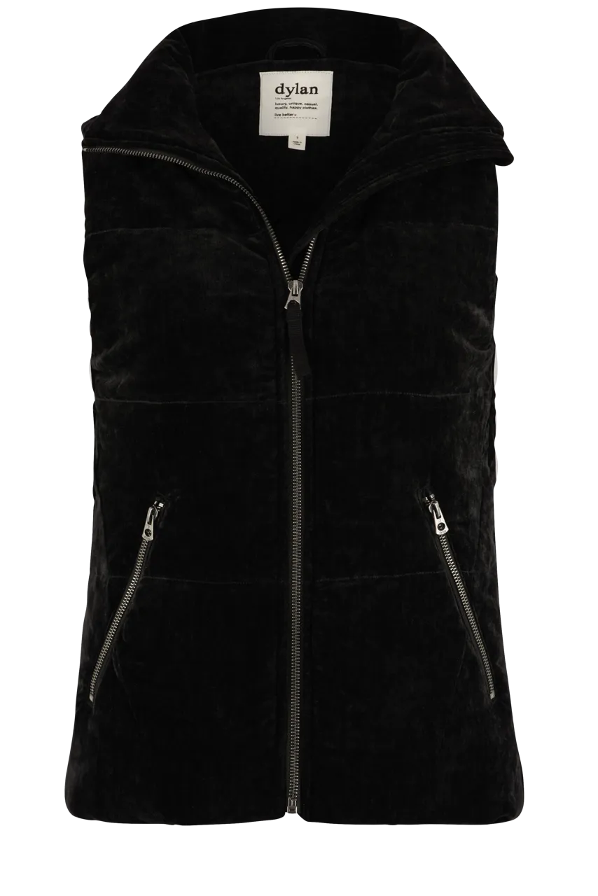 Dylan Velvet Puffer Vest