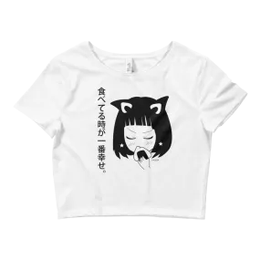 EATING IS PURE HAPPINESS CROP TOP