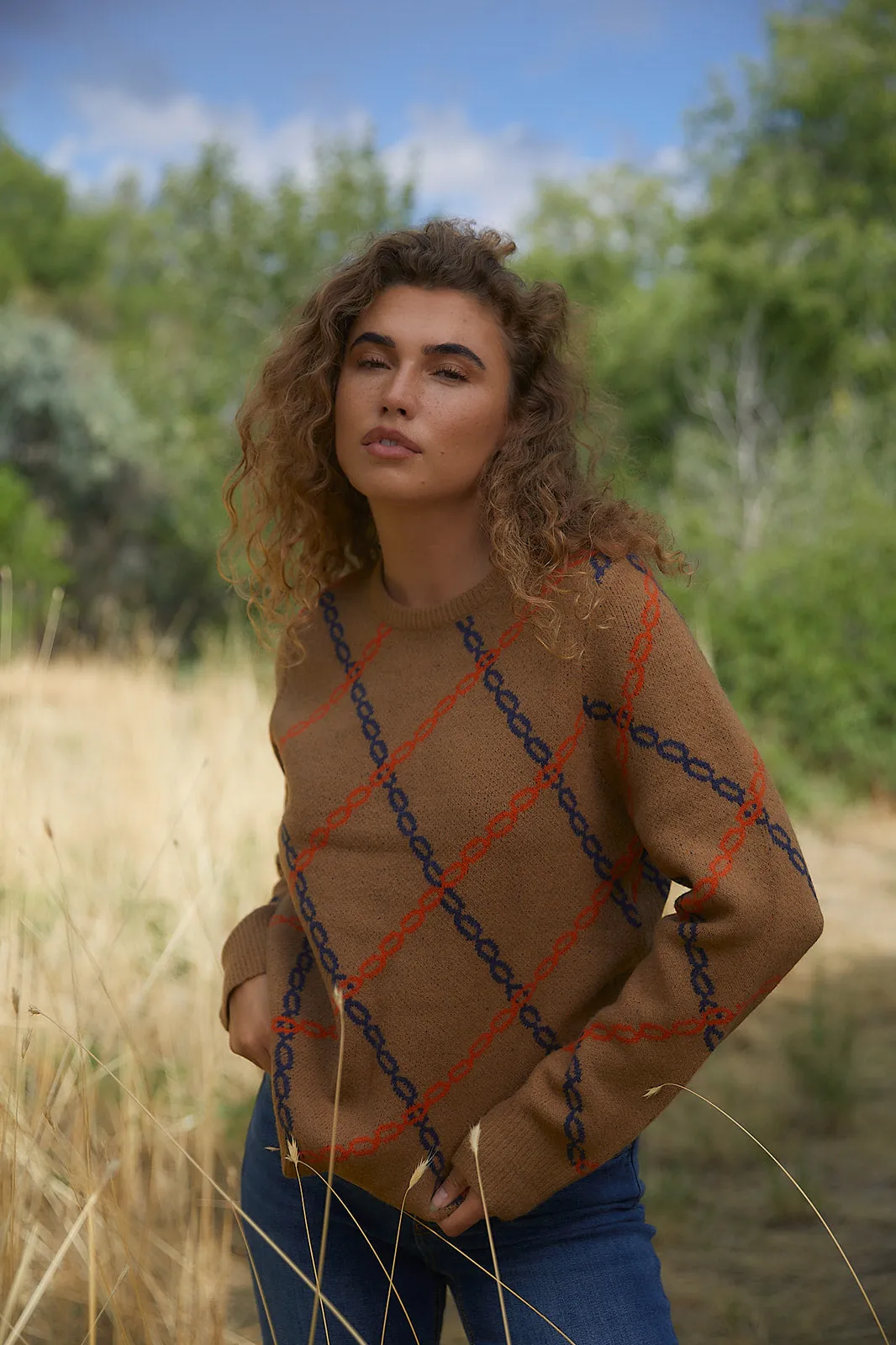 Ember Chain Print Sweater