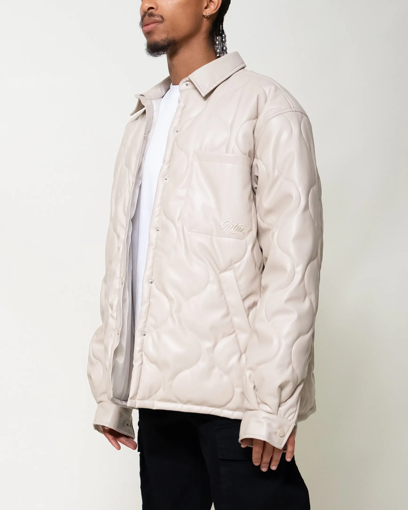 EPTM ORION PUFFER SHIRT-CREAM