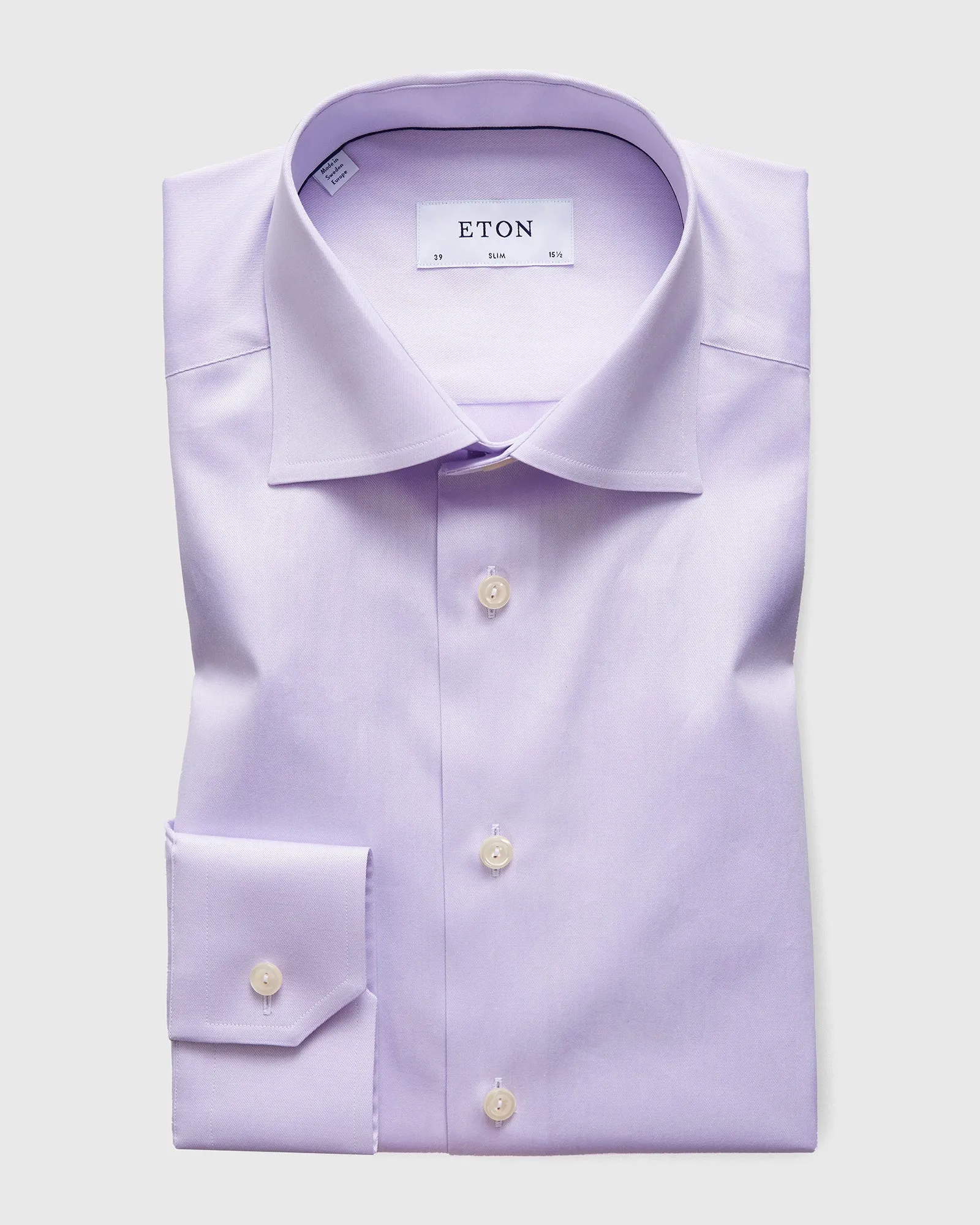 ETON 30007951174 PURPLE SIGNATURE TWILL SLIM SC SHIRT