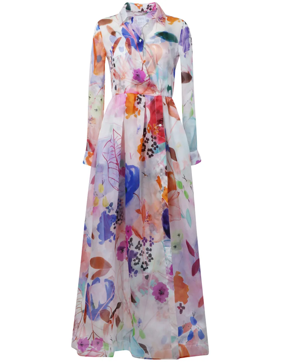 Fall Garden Long Sleeve Elenat Maxi Dress