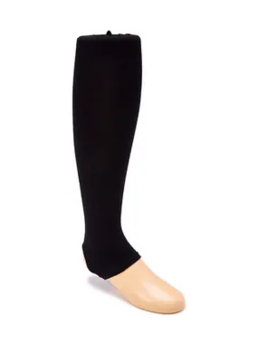 Girls Black Solid Color Stretchy Trendy Footless Tights 1-15