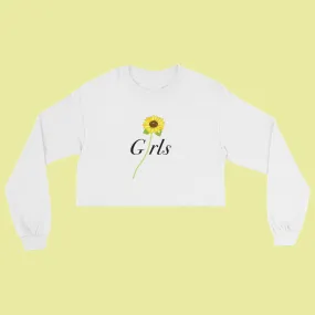 GIRLS POWER - NEW girls- sunflower jumper crop top