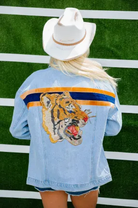 GO GET EM TIGERS DENIM JACKET