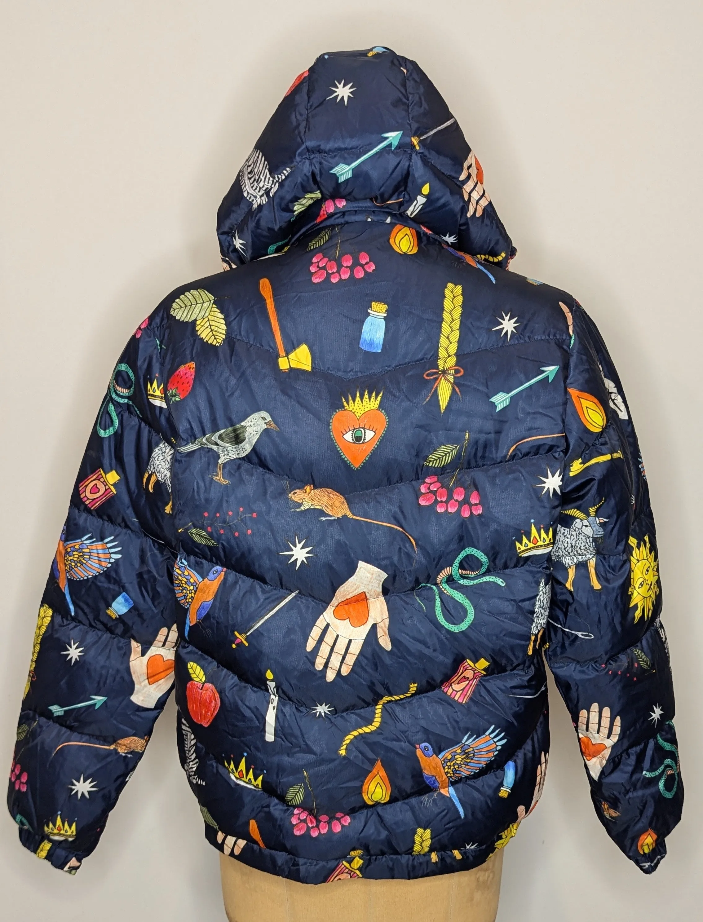 Gorman Navy Fable Print Puffer Jacket