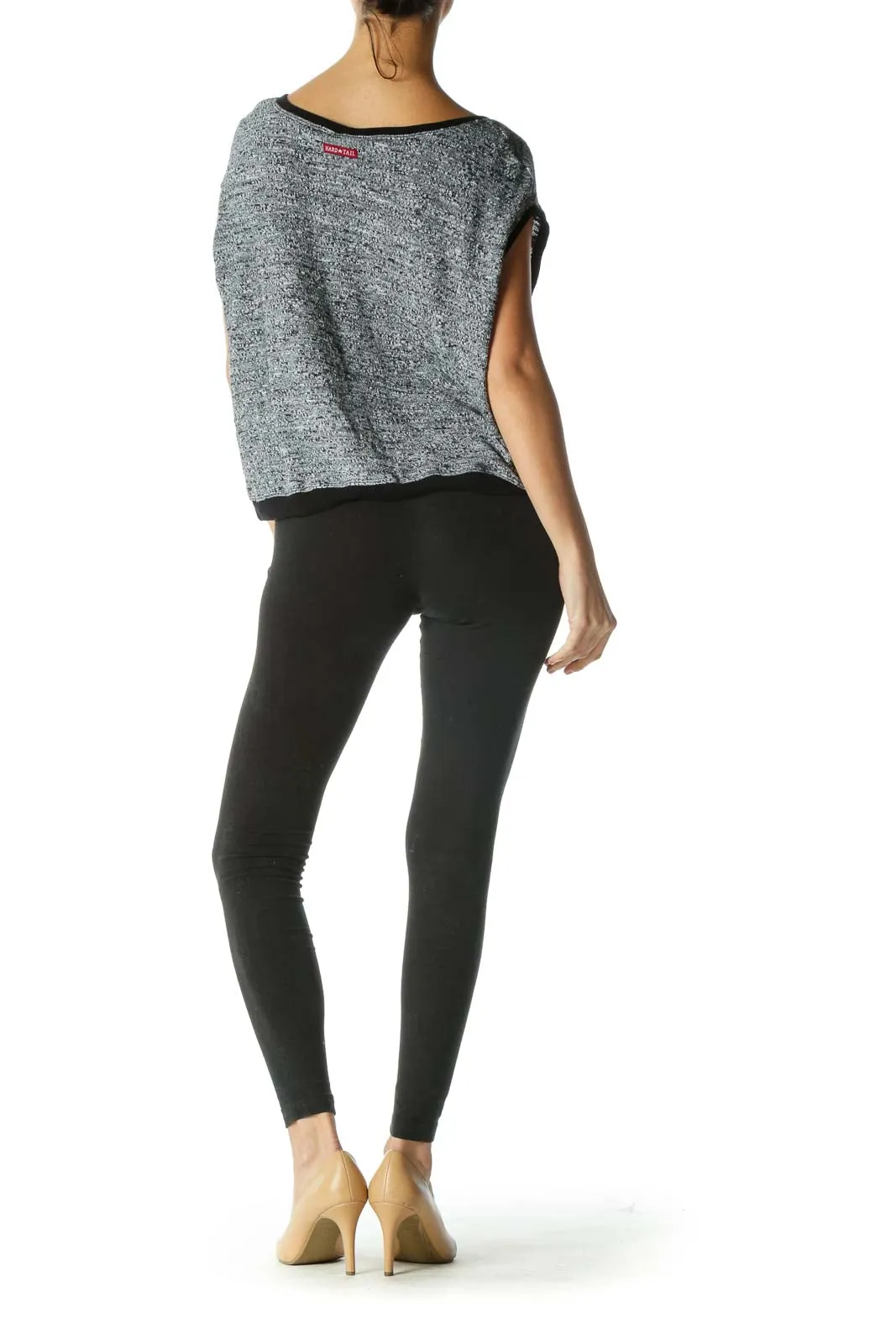 Gray Black Knit Sleeveless Top