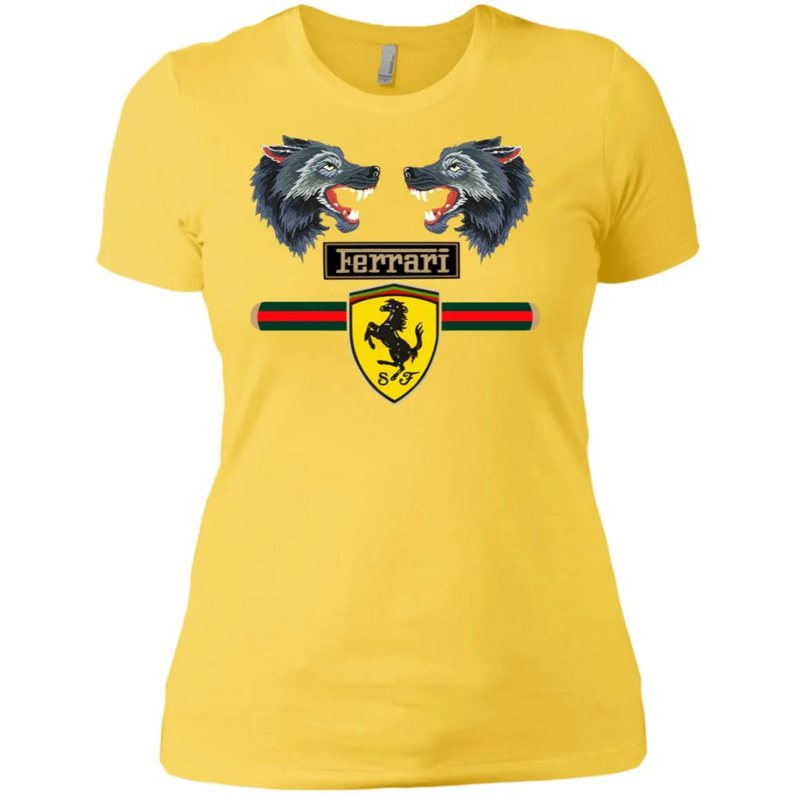 Gucci Ferrari Shirt Women Cotton T-Shirt