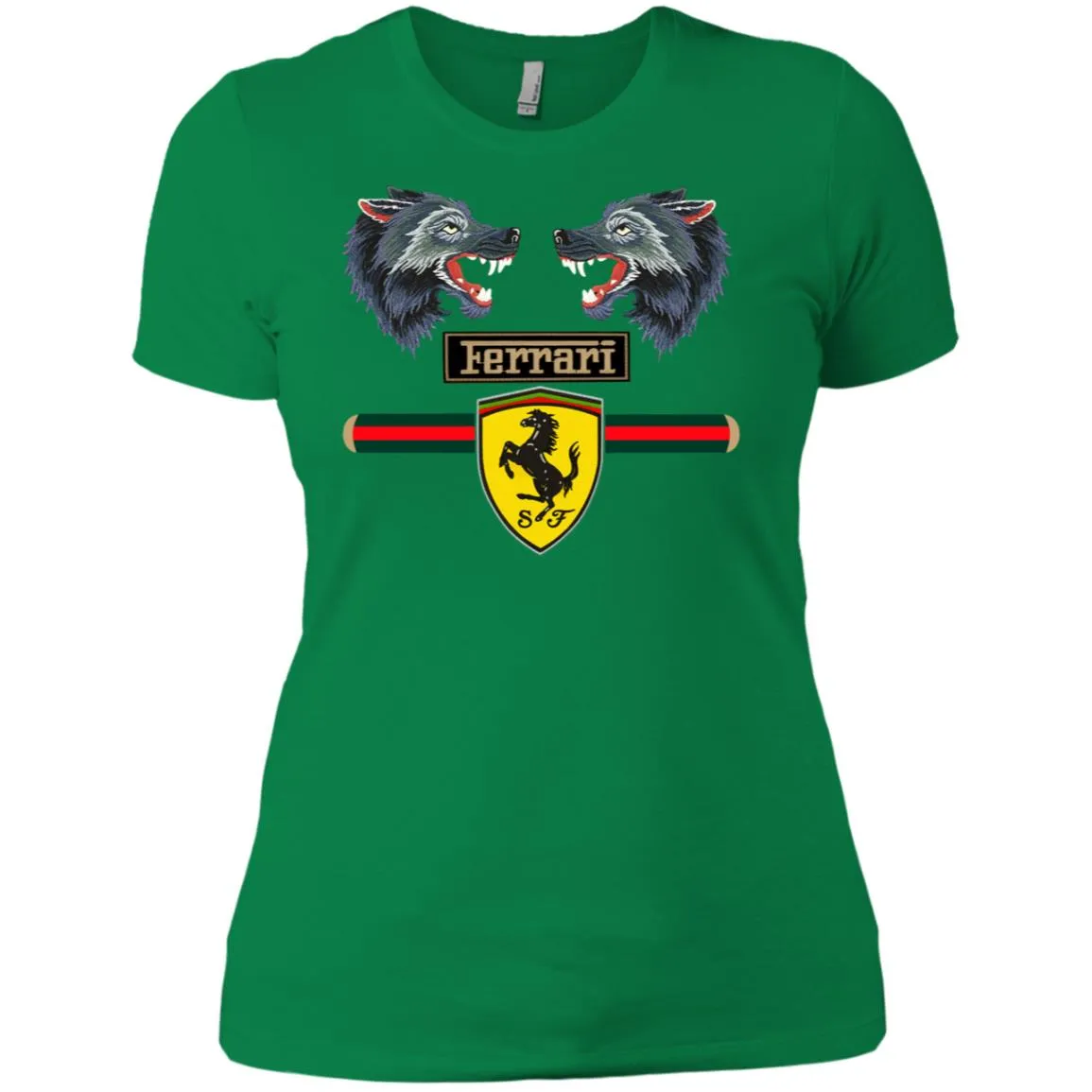 Gucci Ferrari Shirt Women Cotton T-Shirt