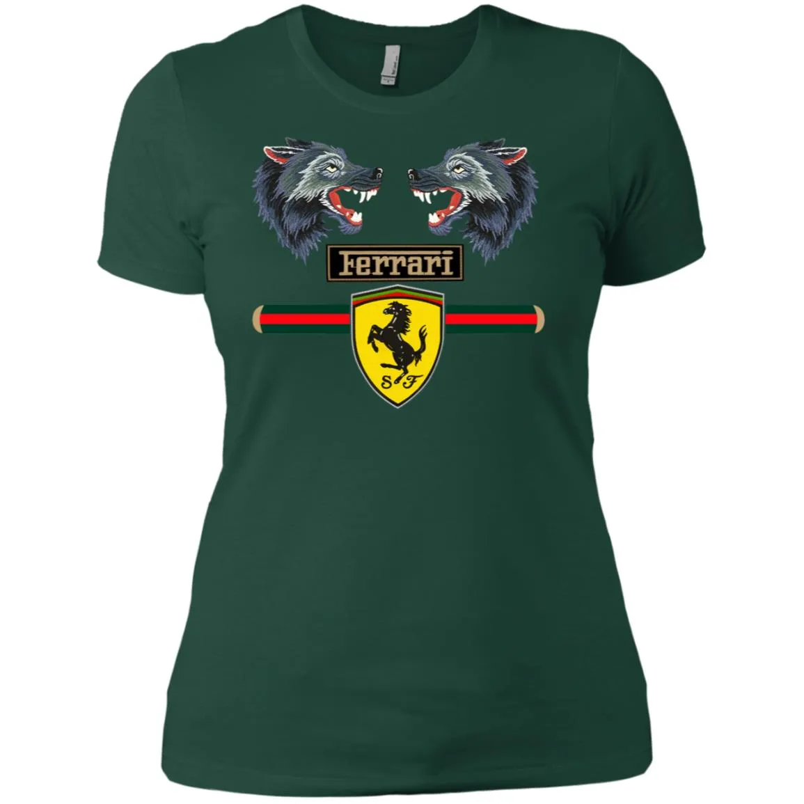 Gucci Ferrari Shirt Women Cotton T-Shirt