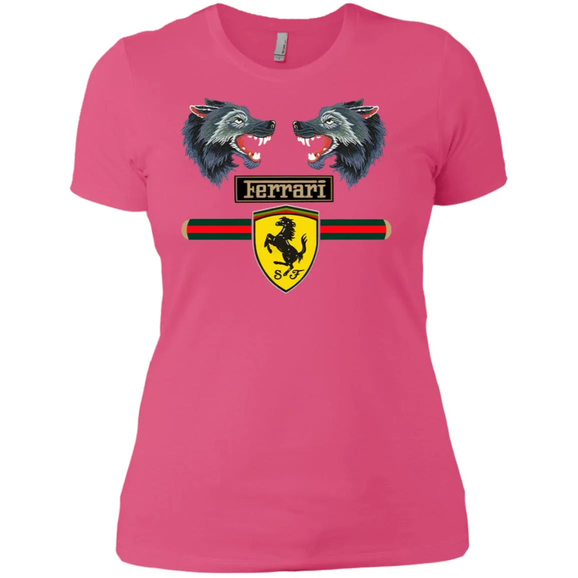 Gucci Ferrari Shirt Women Cotton T-Shirt