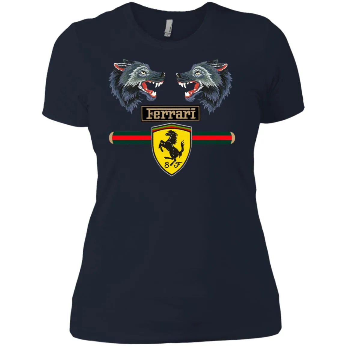 Gucci Ferrari Shirt Women Cotton T-Shirt