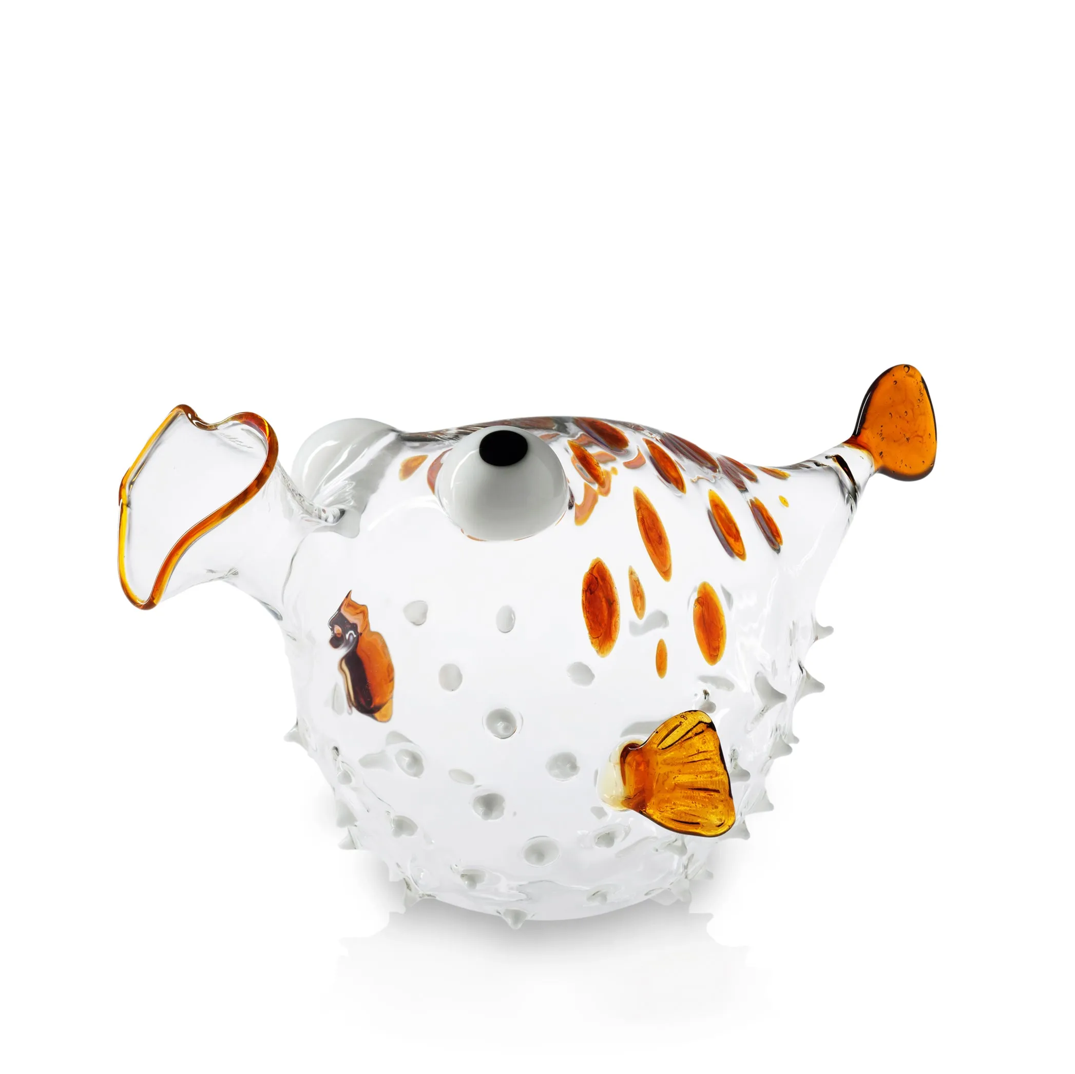 Handblown Glass Puffer Fish Decanter, 24cm