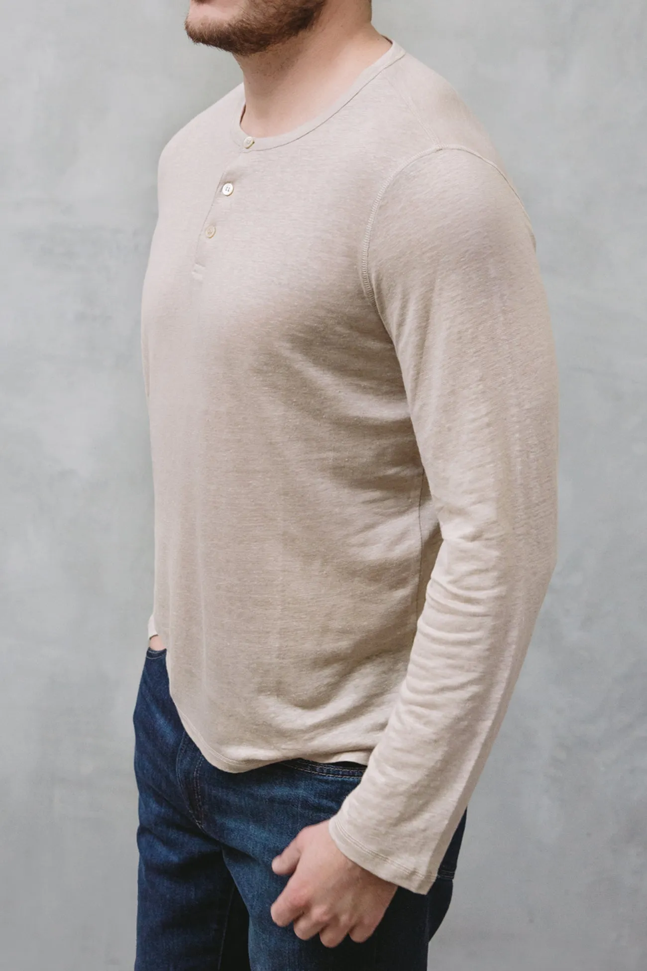 HARRISON LINEN HENLEY