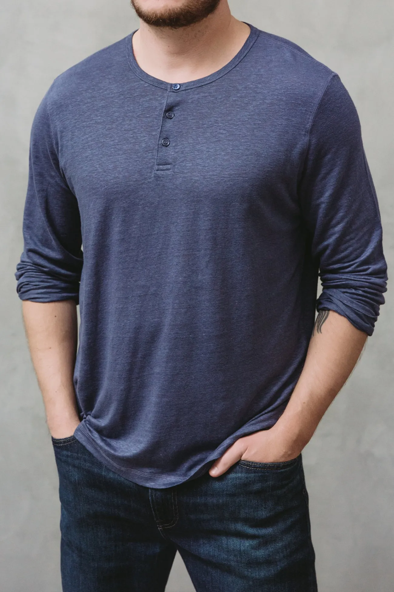 HARRISON LINEN HENLEY